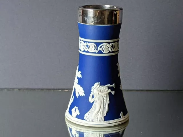 Antique ADAMS TUNSTALL Cobalt Blue and White Vase
