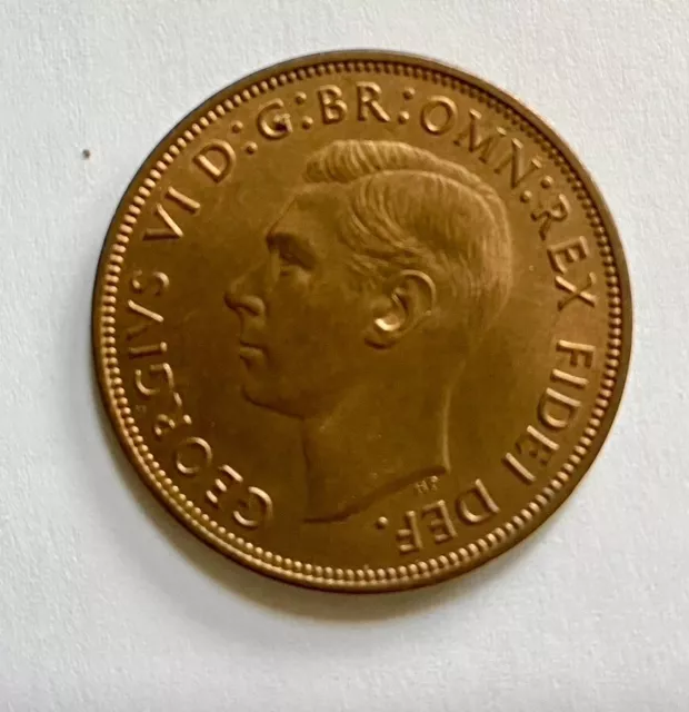 1951 King George V1 UK. Great Britain Penny KM# 869 in BU Condition.