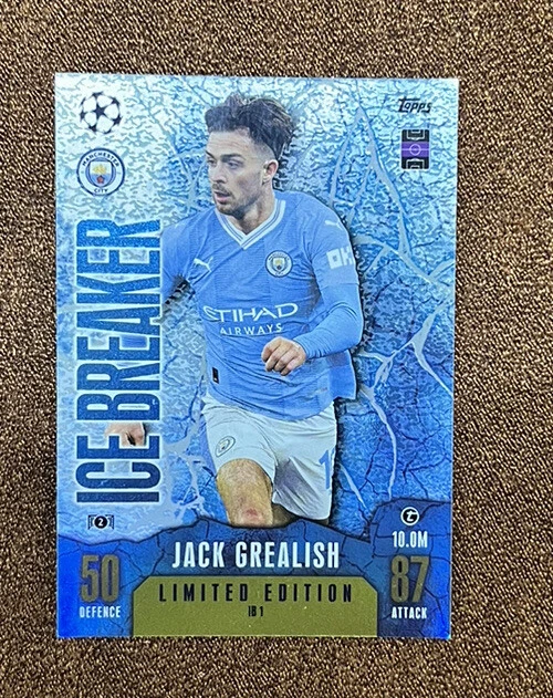 TOPPS 202324 Match Attax Jack Grealish Ice Breaker limited edition