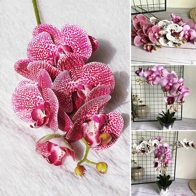 Artificial Butterfly Orchid Flower Fake Bouquet Phalaenopsis Party Home Decor