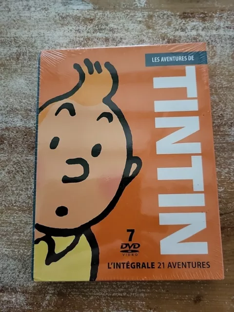 Coffret Tintin Integrale 7 Dvd 21 Aventures De La Serie D Animation Neuf Blister