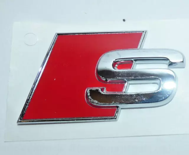 ORIGINAL AUDI S Schriftzug Logo Emblem NEU für S1 S3 S4 S5 S6 S8