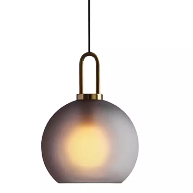 Industrial Vintage Ceiling Lamp Dark Frosted Glass Globe Pendant Lamp Shade