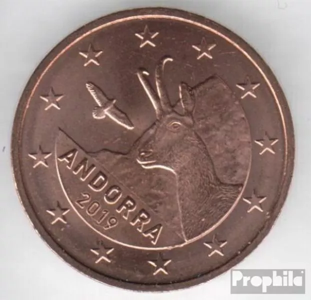Andorra and 2 2019 Stgl./unzirkuliert 2019 2 cent Kursmünze