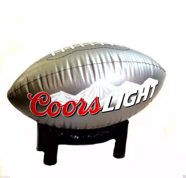 Coors Light Inflatable Blow up Football Beer 30" NEW NFL College Hang Free Stand