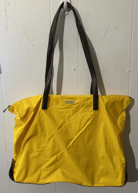 Tumi Foldable Tote Bag Yellow EUC