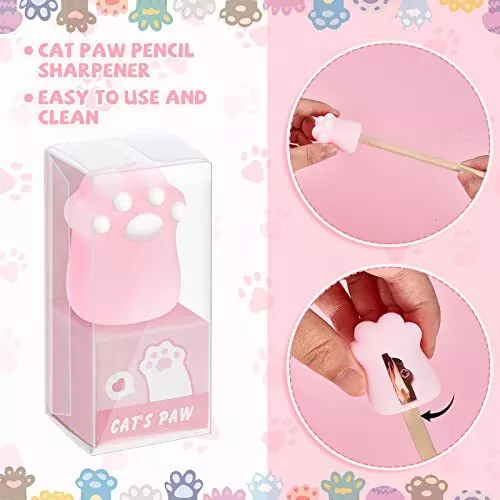 4 Pcs Cute Cat Paw Pencil Sharpener Kawaii Manual Pencils Sharpeners Cat Claw... 3