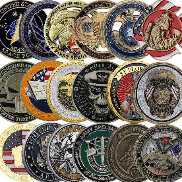Challenge Coins Collectable Commemorative Coin Air Force Army Marines Navy Space