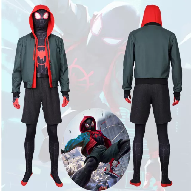 SPIDER MAN: INTO the Spider Verse Miles Morales Costume Cosplay Jacket ...