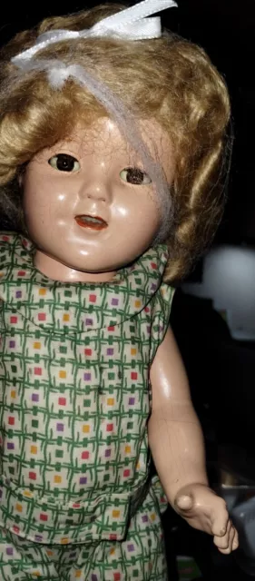 Vintage Composition SHIRLEY TEMPLE doll 16"  IDEAL  SWEET