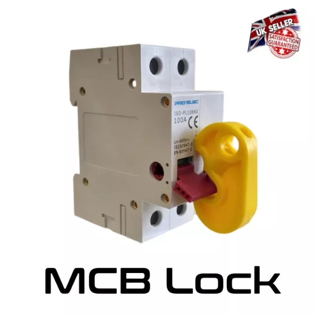 MCB Lockout Off dispositivo interruttore circuito miniatura blocco giallo *UK*