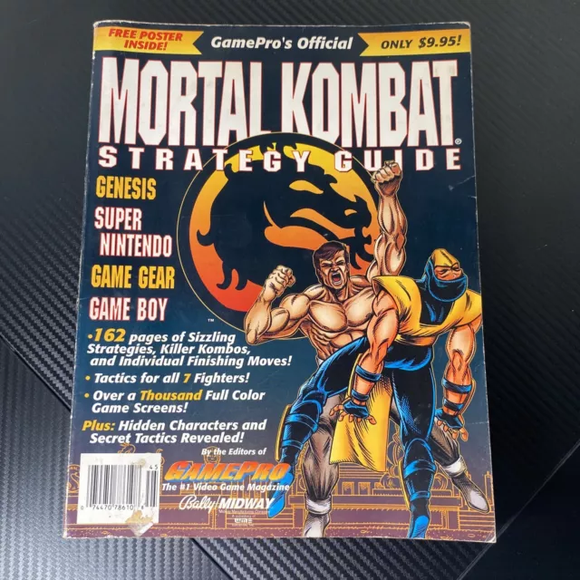 Official Mortal Kombat 4 Fighter's Kompanion Strategy Guide BradyGames N64  / PS1 9781566867955