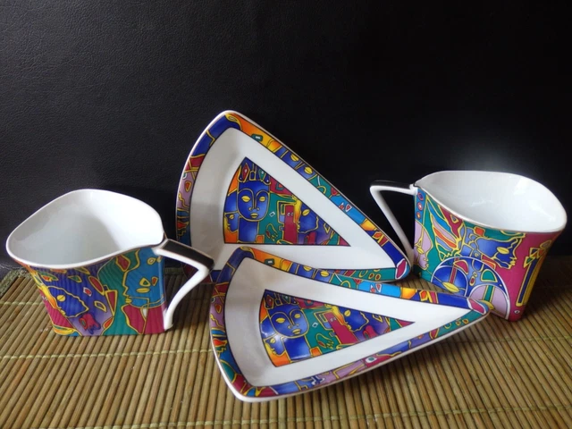 Lot De 12 Petites Assiettes à Dessert / Sous-tasses En Porcelaine Hertel Jacob - Occasion