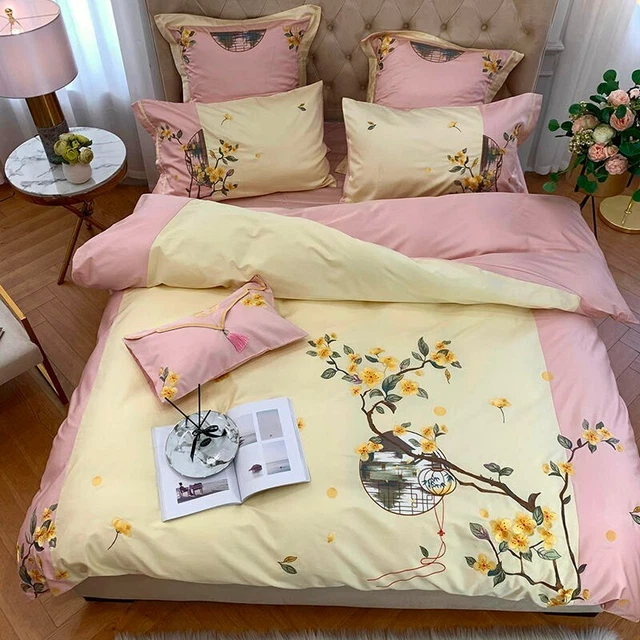 Eikei Oriental Garden Majestic Peacock Bird Floral Duvet Cover Chinoiserie  オンライン取寄 家具、インテリア