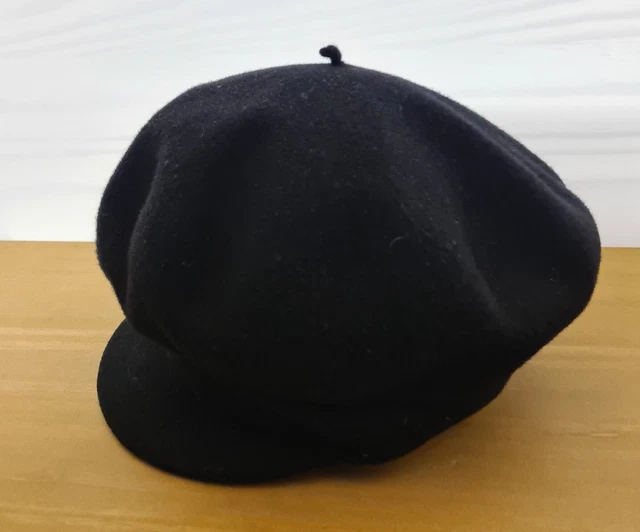 Newsboy nero berretto Kangol Peaked taglia 11 pollici