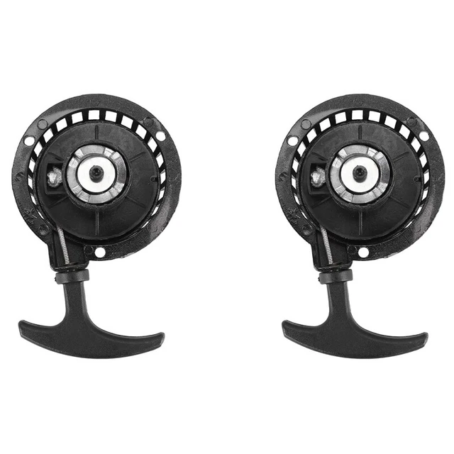 2X Metal Easy Pull Start Avviamento Un Strappo Nero per 47Cc 49Cc S5V6