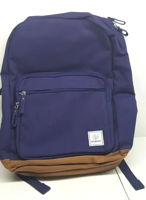 Studio C Camden Classic Laptop Backpack school bag  Navy 38510