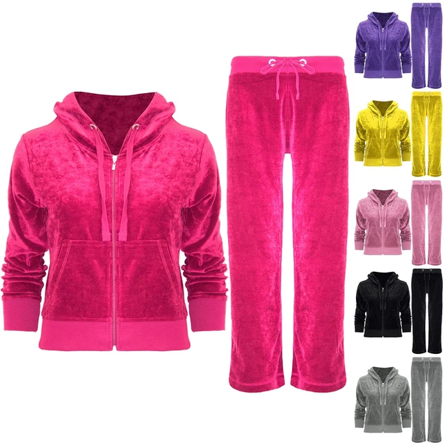 Bambini Ragazze Velluto Velluto Felpe con cappuccio Joggers Loungewear 2PCS Tracksuit Set