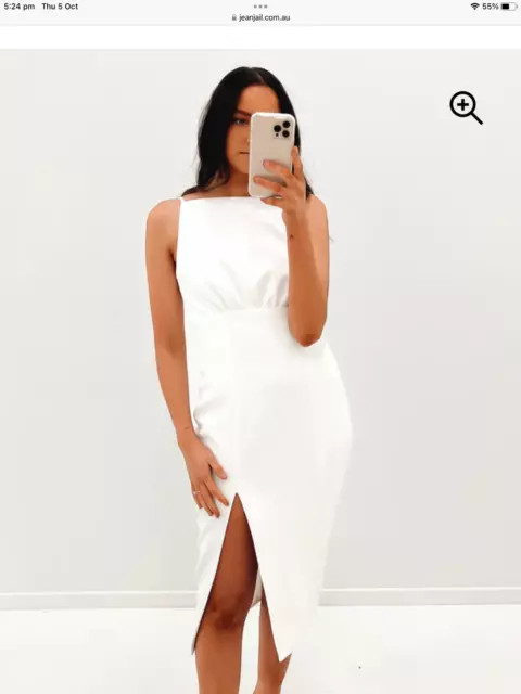 Mossman white midi dress size 14