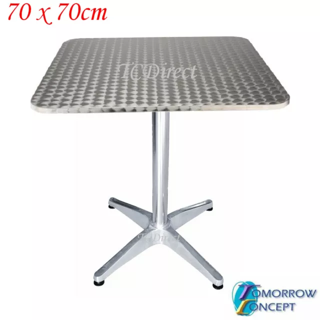 Outdoor 304 Stainless Steel Top, Aluminium Square 70cm Table for Cafe Bar (YT2L)