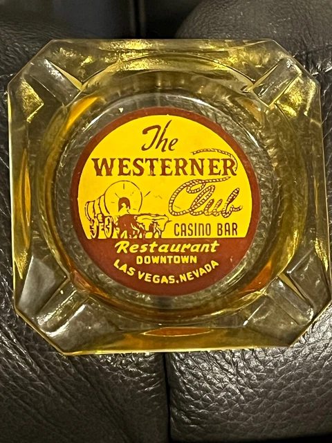 The Westerner Club Ashtray-casino-Downtown Las Vegas-HTF, Vintage, Cool Design