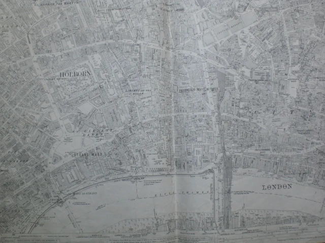 MAP OF LONDON 1921 St. Pauls Thames City etc. £35.00 - PicClick UK