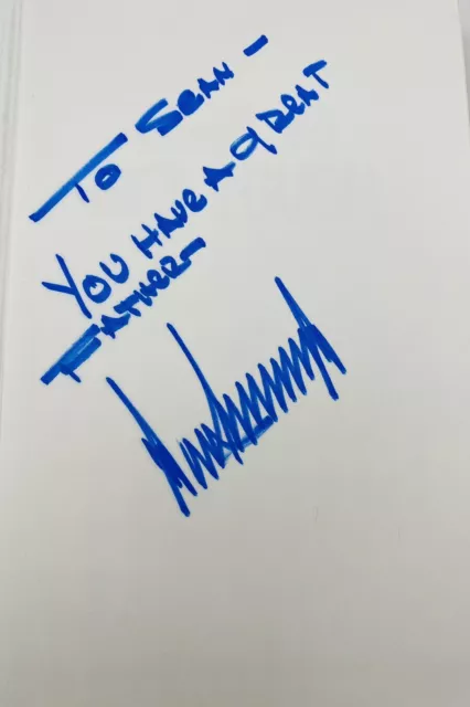 Donald Trump Signed TO SEAN... Autographed TIME TO GET TOUGH Book 1/1 DJ HB 2