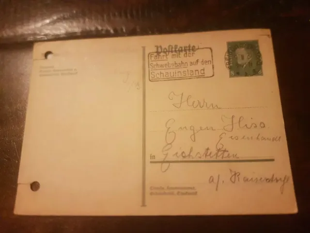 Postkarte Deutsche Reichspost von 1931 Freiburg- Eichstetten