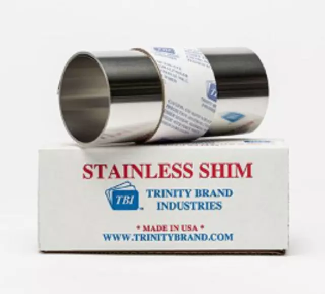 302/304 Stainless Steel Shim Roll 0.012" X 12" X 100" Trinity Brand Industries