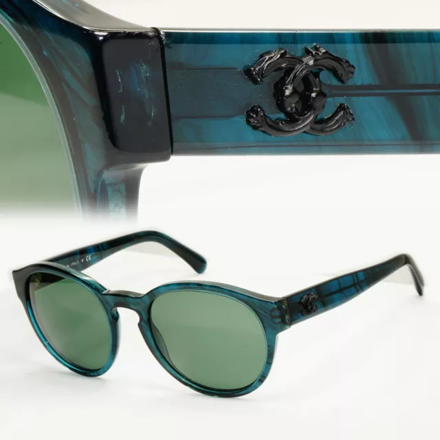 CHANEL SUNGLASSES GREEN Marble Teal Square Fashion 5359 c.1570/Z6