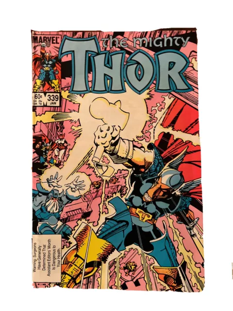 Vintage Stan Lee Presents The Mighty Thor Vol 1 #339 Jan 1984 Bagged/Boarded