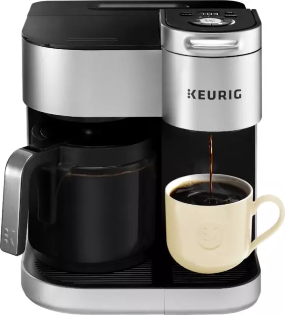Keurig - K Duo Special Edition Single Serve Coffee Maker 60 oz- Silver/ NEW