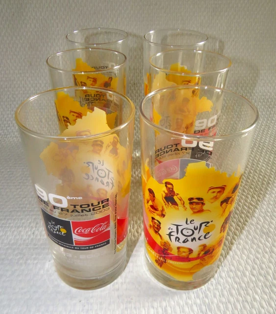 Six verres de couleur modèle CHANTILLY ST Loui