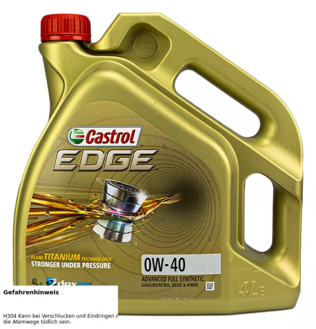 Castrol Motoröl Edge Titanium 0W-40 Motorenöl Motor Oil Engine Oil 1534A7 4L