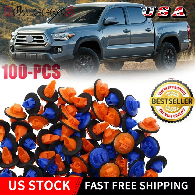 50 Clip Di Fissaggio Per Parafango In Nylon, Ricambio OEM 75495-35010 E 75397-35010, Compatibili Con Toyota RAV4, Tacoma, 4Runner, FJ Cruiser, Highlander (25 Blu + 25 Arancioni) - 2