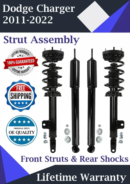 New OEM Front Strut & Rear Shock For 2011-2022 Dodge charger Lifetime Warranty