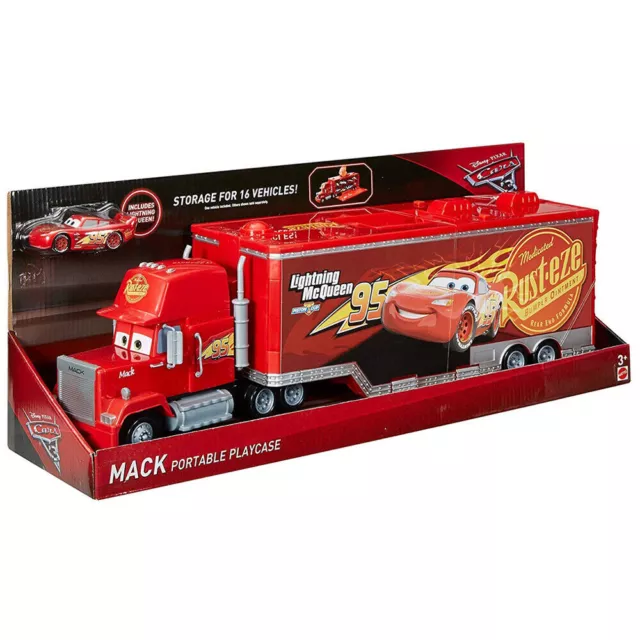 20.8" NO.95 McQueen Disney Car Big Portable Mack Hauler Truck Storage Boxed Gift 2