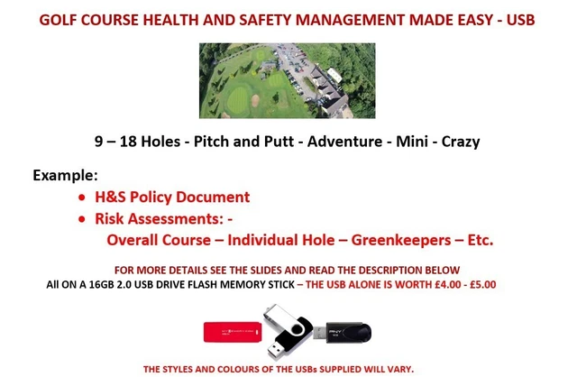 Golf Course Health and Safety Management Made Easy - USB
