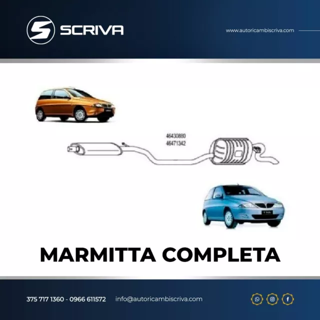 Marmitta Completa Centrale + Terminale Lancia Y (840) 1.2 1.4