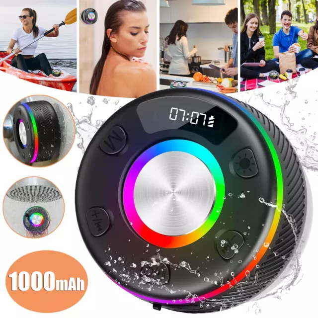 Bluetooth 5,3 Dusche Lautsprecher Mini Wasserdicht Musikbox Wireless Subwoofer