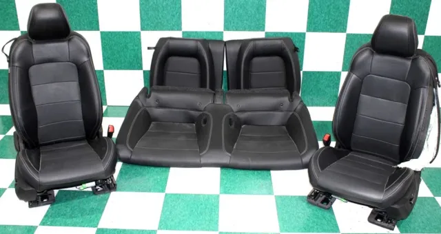 *NOTE*18-21 Mustang Coupe Black Leather Heat Cool Power Front Buckets Backseat
