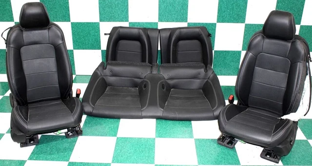 *NOTE*18-21 Mustang Coupe Black Leather Heat Cool Power Front Buckets Backseat *NOTE*18-21 Mustang Coupe Black Leather Heat Cool Power Front Buckets Backseat