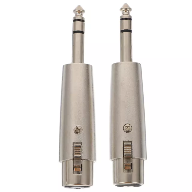 2 Pcs 635mm Double Turn XLR 3-pin Microphone Converter Adapter
