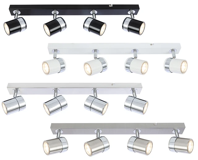 Moderner 4-Wege Strahler gerade Bar Innenbereich GU10 Birne LED Deckenleuchten Montage