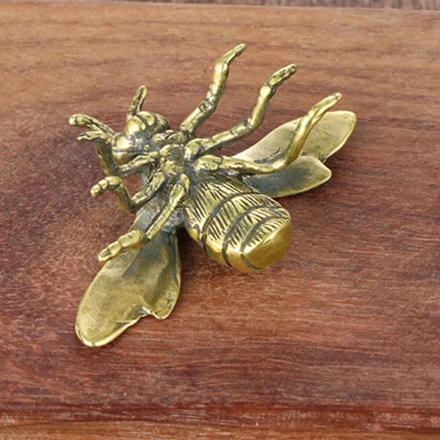 2 piezas juguetes de latón abeja decoraciones para el hogar cobre puro