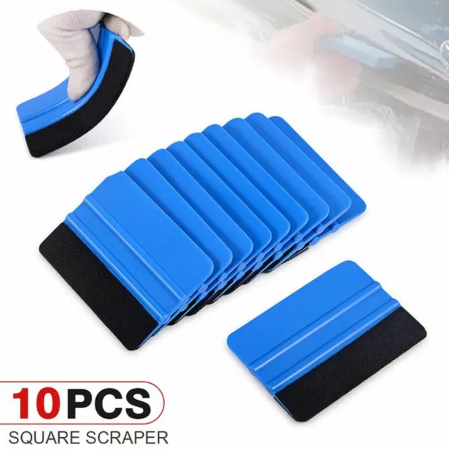 10Pcs Vinyl Applicator Decal Wrap Scraper Squeegee Soft Felt Edge Sticker Ruber