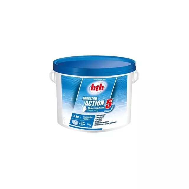 Chlore multiaction HTH Maxitab Action 6 spécial Liner - Galets bi-couche  250 g.