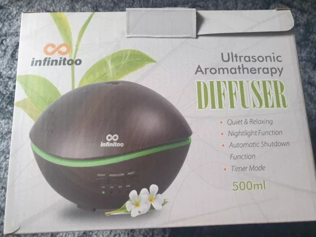 Aroma Diffuser mit 8 * 10ml Ätherische Öle Set, Luftbefeuchter Ultraschall 500ml