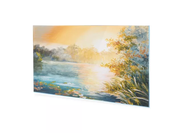 Acrylglasbild Wandbild Plexiglas Sonnenuntergang über dem See 100x50 cm