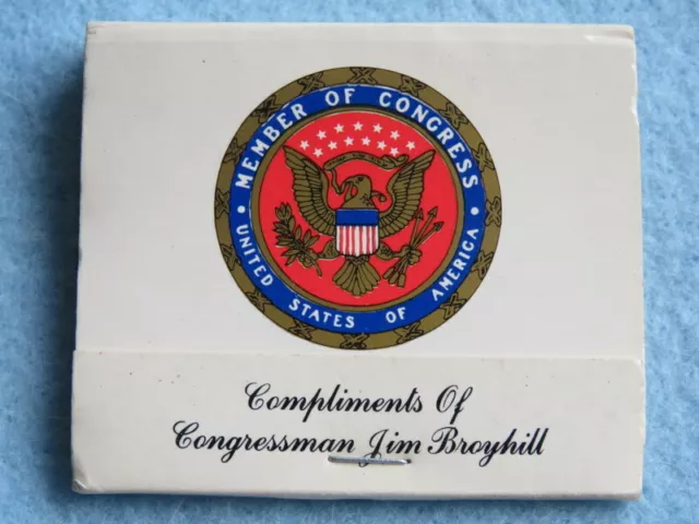 Fiammiferi ~ Congressman Jim Broyhill Di North Carolina ~ Congresso Repubblicano